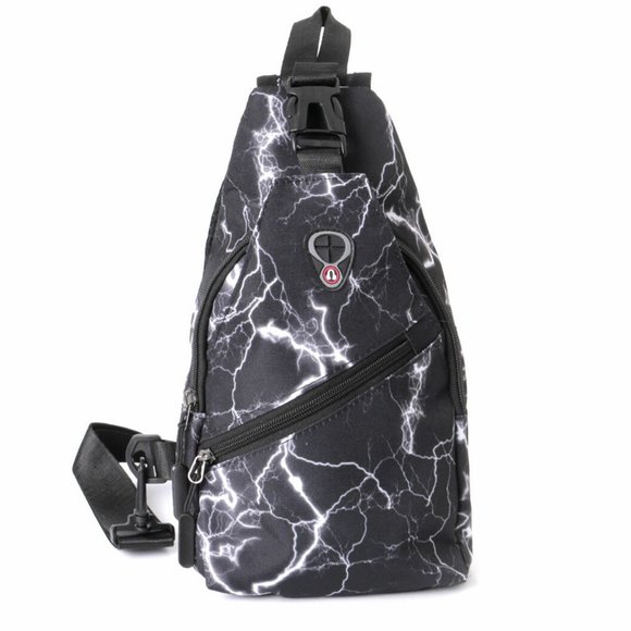 Novelty Sport Lightning Sling Bag Crossbody Backpack-By Westend - Picture 1 of 6